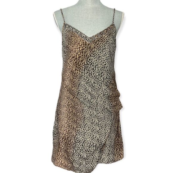 Velvet By Graham & Spenser Leopard Print Slip Dress Size S - Picture 2 of 5